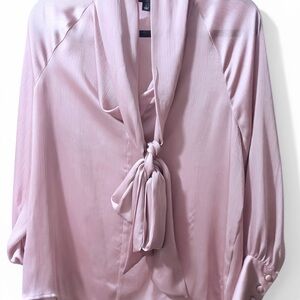 INC International Concepts Dusty Rose Tie-Front Blouse